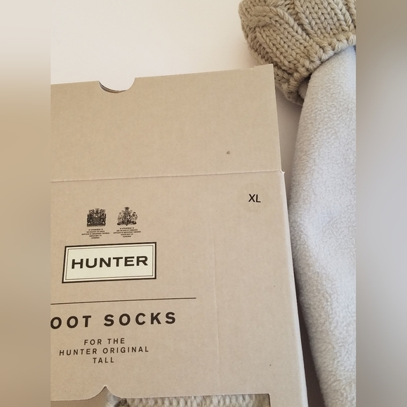 NIB Hunter Boot Socks Cable Gray Size XL Men's 10-12 Women's 11-13 - Picture 4 of 10